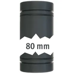 Lilie Rohr 40mm, beidseitig mit O-Ring, Länge: 80mm