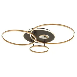 Deckenlampe Designleuchte Fernbedienung LED 3D-Effekt Dimmer Timer anthrazit CCT