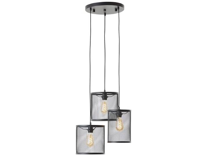 Brilliant Lampe Maze dekorative Pendelleuchte 3-flammig Rondell schwarz schwarz 3x A60, E27, 60 W