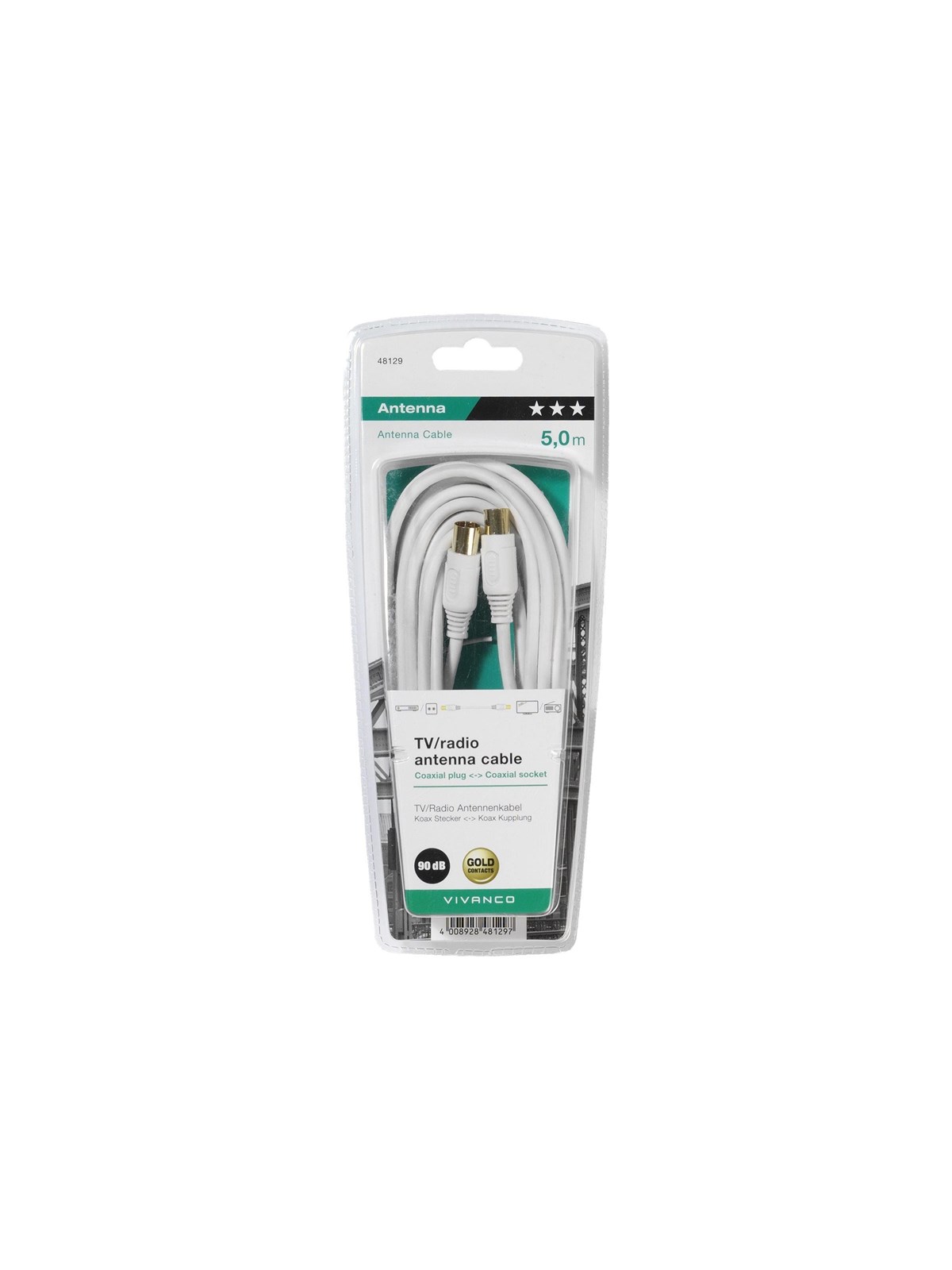 Vivanco 48/20 50GW - antenna extension cable - 5 m