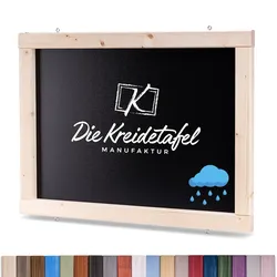 Die Kreidetafel Manufaktur Wetterfeste Outdoor Kreidetafel mit Holzrahmen / Kiefer 120x55cm