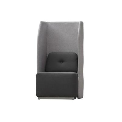 ROCADA 1804-4-1 Be Soft Einzelsitz mit Rückwand schwarz/grau, grau
