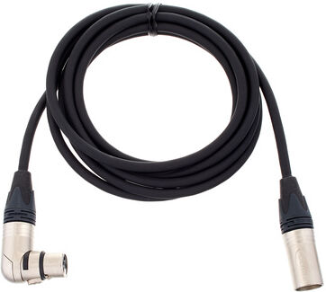 pro snake XLR Patch Angled/Female 3m Schwarz