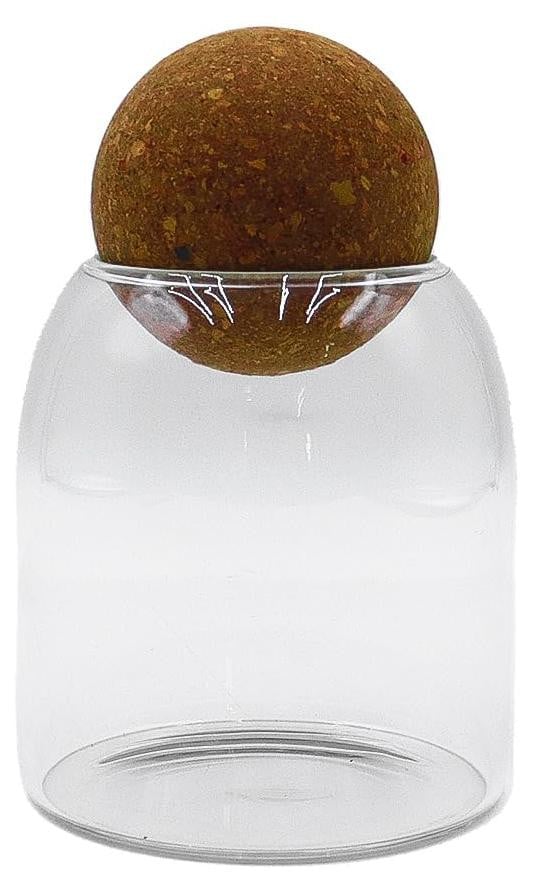 Dripio Bewaarvaas van helder borosilicaatglas met kurkkogel, 500 ml