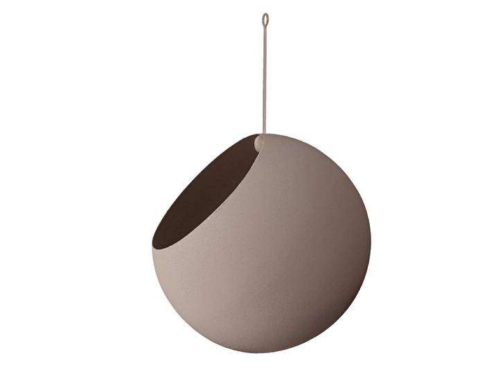 AYTM - Globe Hängeblumentopf Ø 21 cm, taupe / taupe