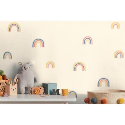 Vliestapete LIVING WALLS "Kids Studio Regenbogen – Vliestapete für Kinder", bunt (natur), B:0,53m H:0m L:10,05m, Vinyl, Vlies, Tapeten, Handgezeichnete Regenbögen in freundlichen Pastellfarben