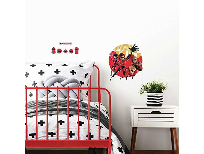 RoomMates Muursticker, Stof/Weefsel, Rood, Geel, Zwart, 1 vel 36,5 inch x 17,25 inch