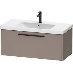 Duravit D-Code Waschtischunterschrank DC46680BD430000 Griff Diamantschwarz, Basalt Matt, Wandhängend, 984x400x460 mm