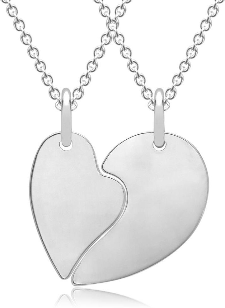 Unique Kette mit romantischem Herzanhänger 925er Silber silber