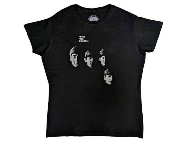 T-Shirt # Xxl Black Femmina # With The Beatles