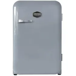 Vintage Industries Retro Kühlschrank Kingston in Silber / 115l - VIRC160