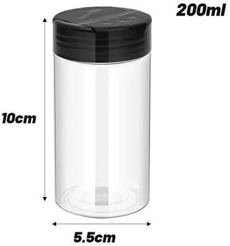 Uplifted Finds Transparent Plastic Spice Jars With Dual Function Shaker Lids 3 Pcs 200 Ml