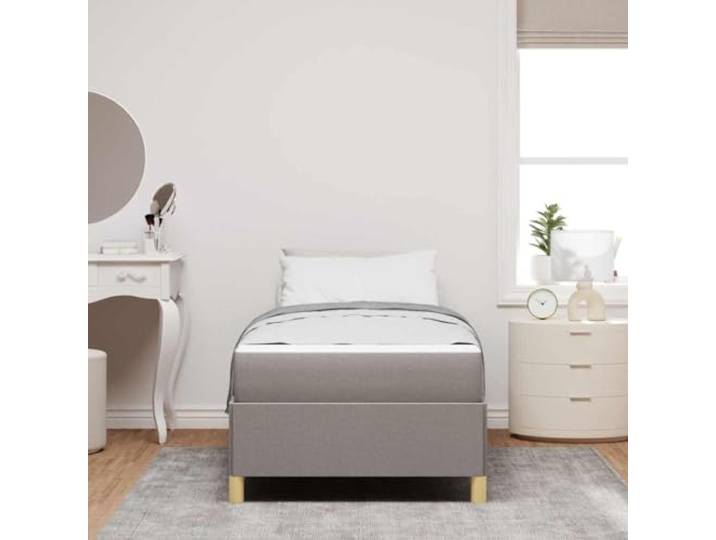 KTHLBRH Einzelbett 90 x 200 cm mit Stauraum Gepolsterte Struktur aus Stoff, Holz, minimalistisches Design, für kleine Räume