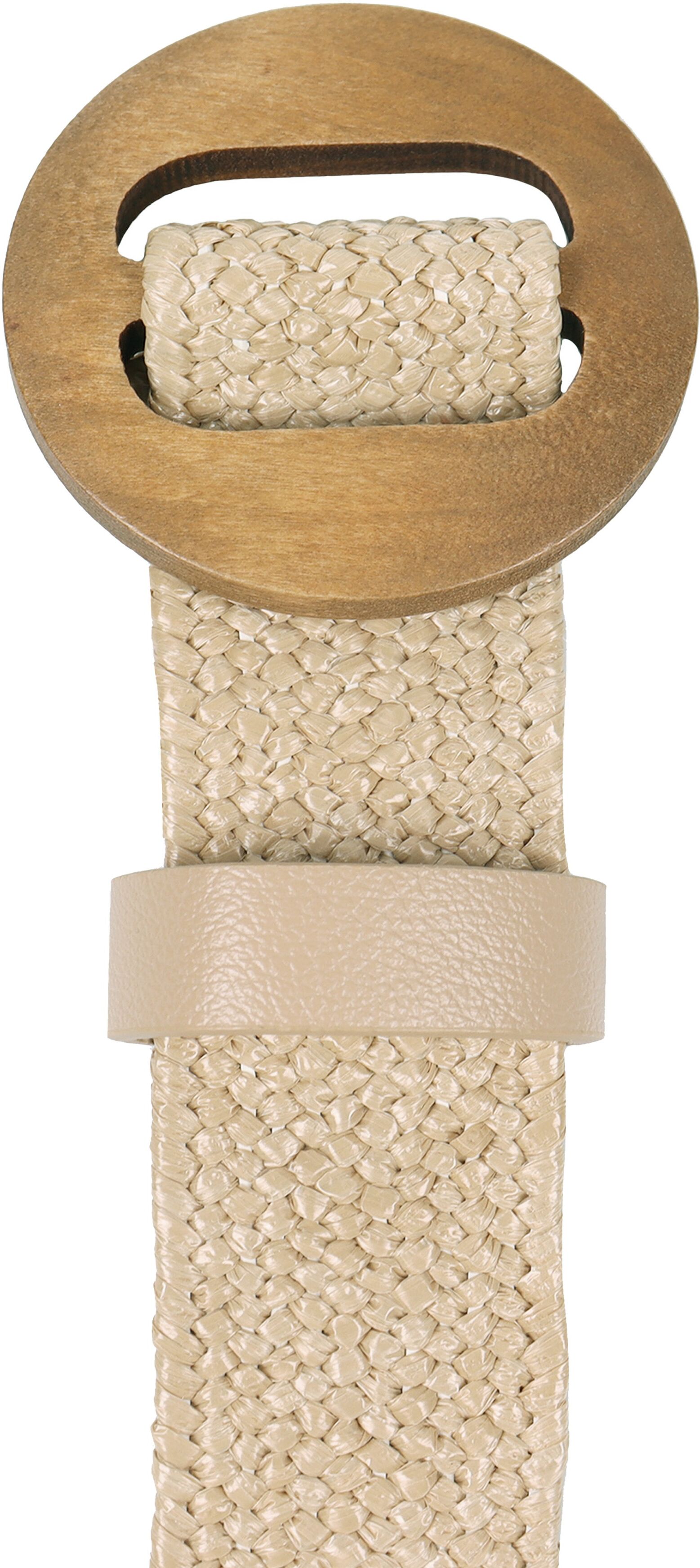 Stretchgürtel CAPELLI NEW YORK, Damen, beige (cream), Papier, Gürtel Stretchgürtel, elastisch, flexible Grösseneinstellung cream Einheitsgröße