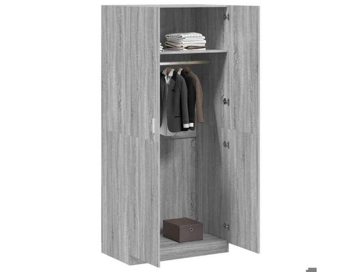 Magnifique Garde-robe Sonoma gris 90x52x200 cm Bois d'ingénierie - design polyvalent - pour maison - Gris 66.97 kg 2026_783623