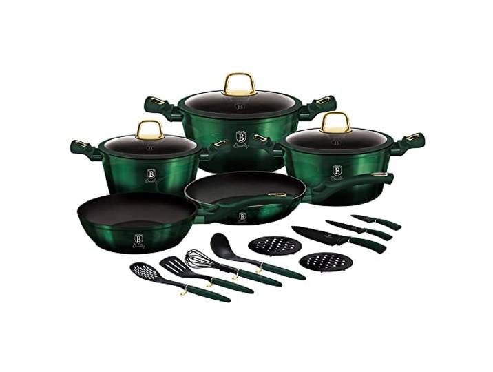 Berlinger Haus 17-teiliges Kochgeschirr-Set (Smaragd)