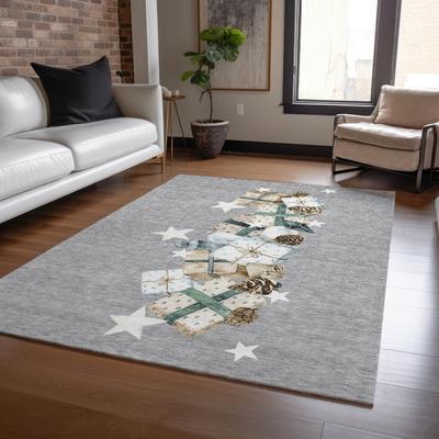 Addison Rugs Machine Washable Indoor/ Outdoor Christmas Present Chantille Rug