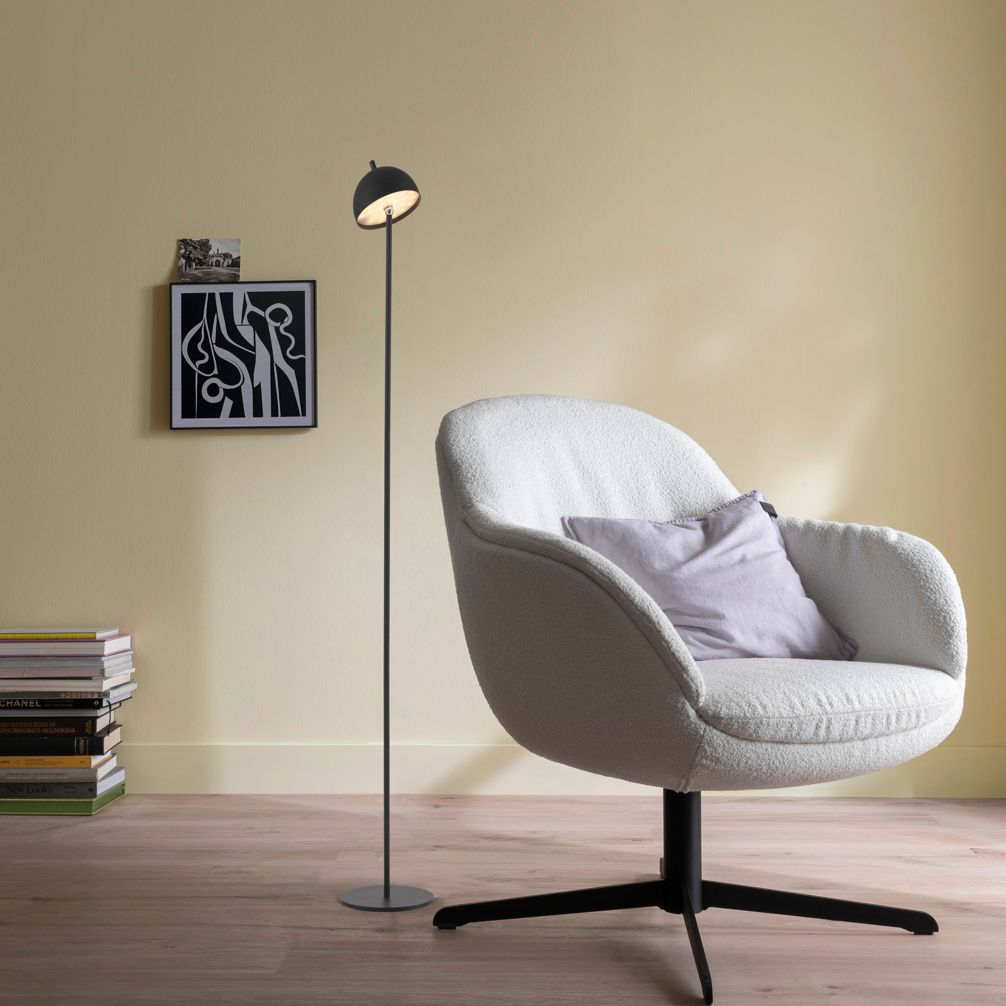 LED Stehlampe "BELLIS", schwarz, 1, Ø 18cm H: 126cm, 1 Stk., SCHÖNER WOHNEN-KOLLEKTION, Leuchten, SCHÖNER WOHNEN Kollektion, Touchdimmer, Memoryfunktion, IP54, Akku, LED Stehlampe