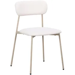 Esszimmerstuhl Inka 4er-Set, gepolstert aus Stoff und Metall, modern, taupe, komfortabel für Dein Zuhause