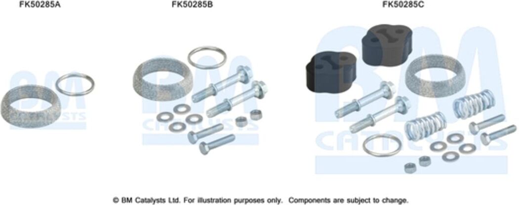 Montagesatz, Abgasrohr BM CATALYSTS FK50285