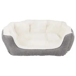 TRIXIE Bett Davin, oval, 60 × 45 cm, grau/creme