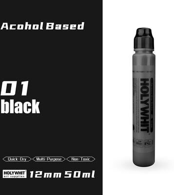 Fusion Finds 50ml Paint Pen, Oil Based Paint Markers For Rock Painting, Graffiti, Wall Art, Waterproof Permanent Marker Pen For Craft black