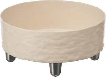 Inspire Curations RippleRise Elevated Stainless Steel Pet Bowl silver