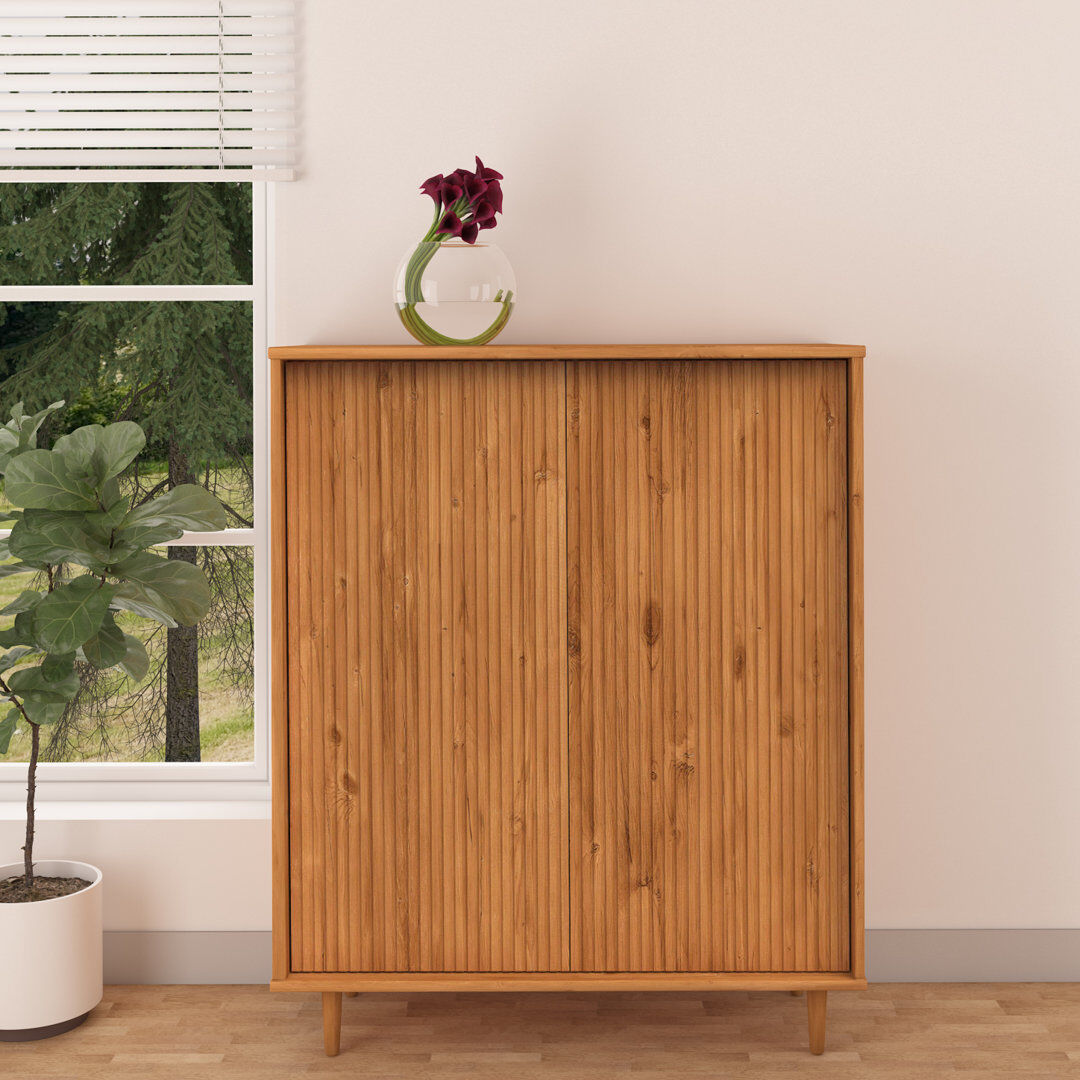 Latitude Run Boblitt 99cm Solid Wood Sideboard Brown 120cm H X 99cm W X 38cm D