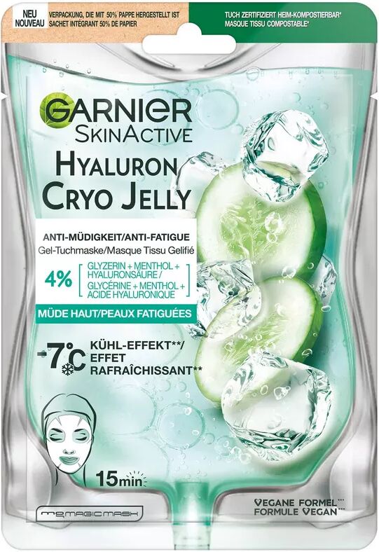 Garnier - SkinActive Hyaluron Cryo Jelly Anti-Müdigkeit Gel-Gesichts Tuchmaske, 27 g