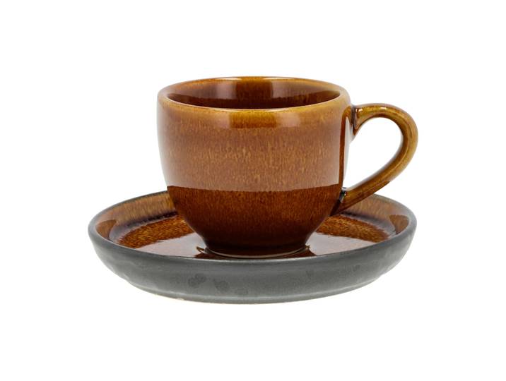 Bitz Tasse à expresso et soucoupe Bitz 7 cl Ambre-noir