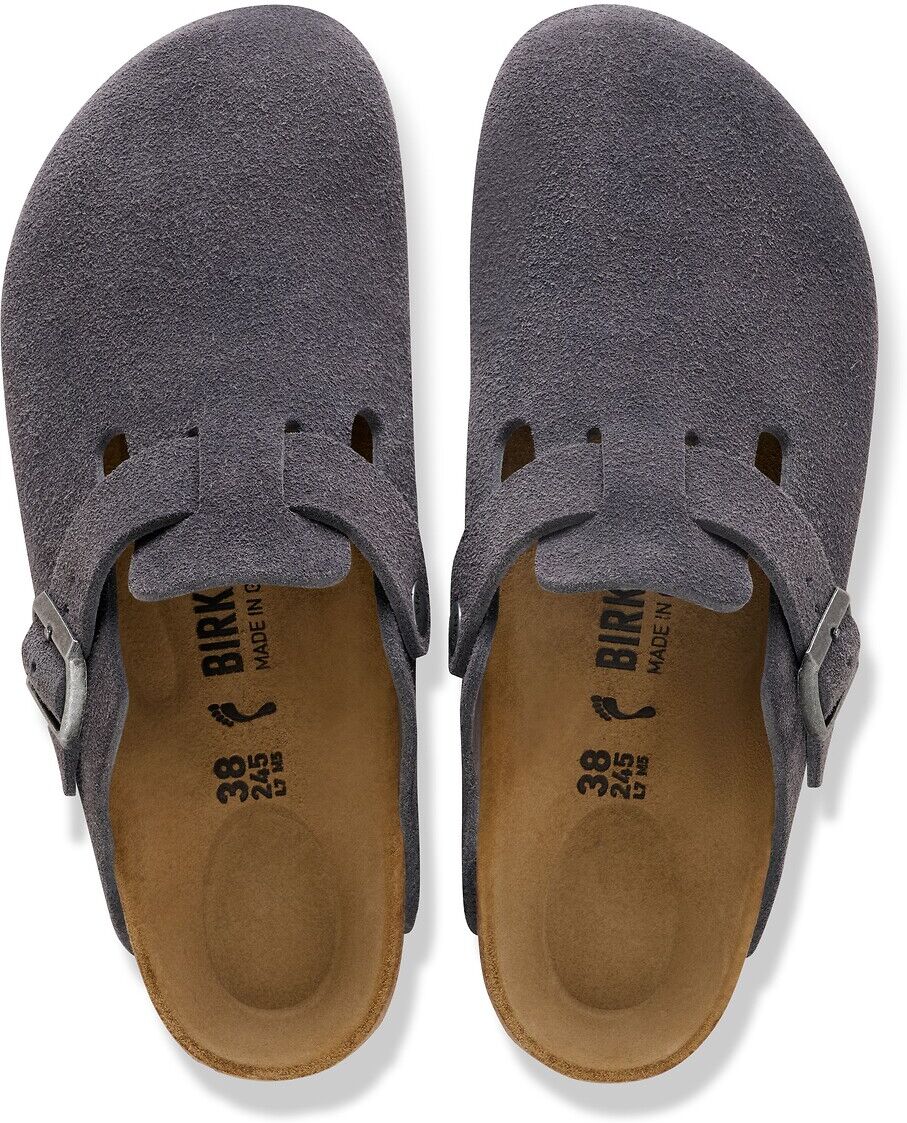 BIRKENSTOCK Sabots en cuir suédé BOSTON