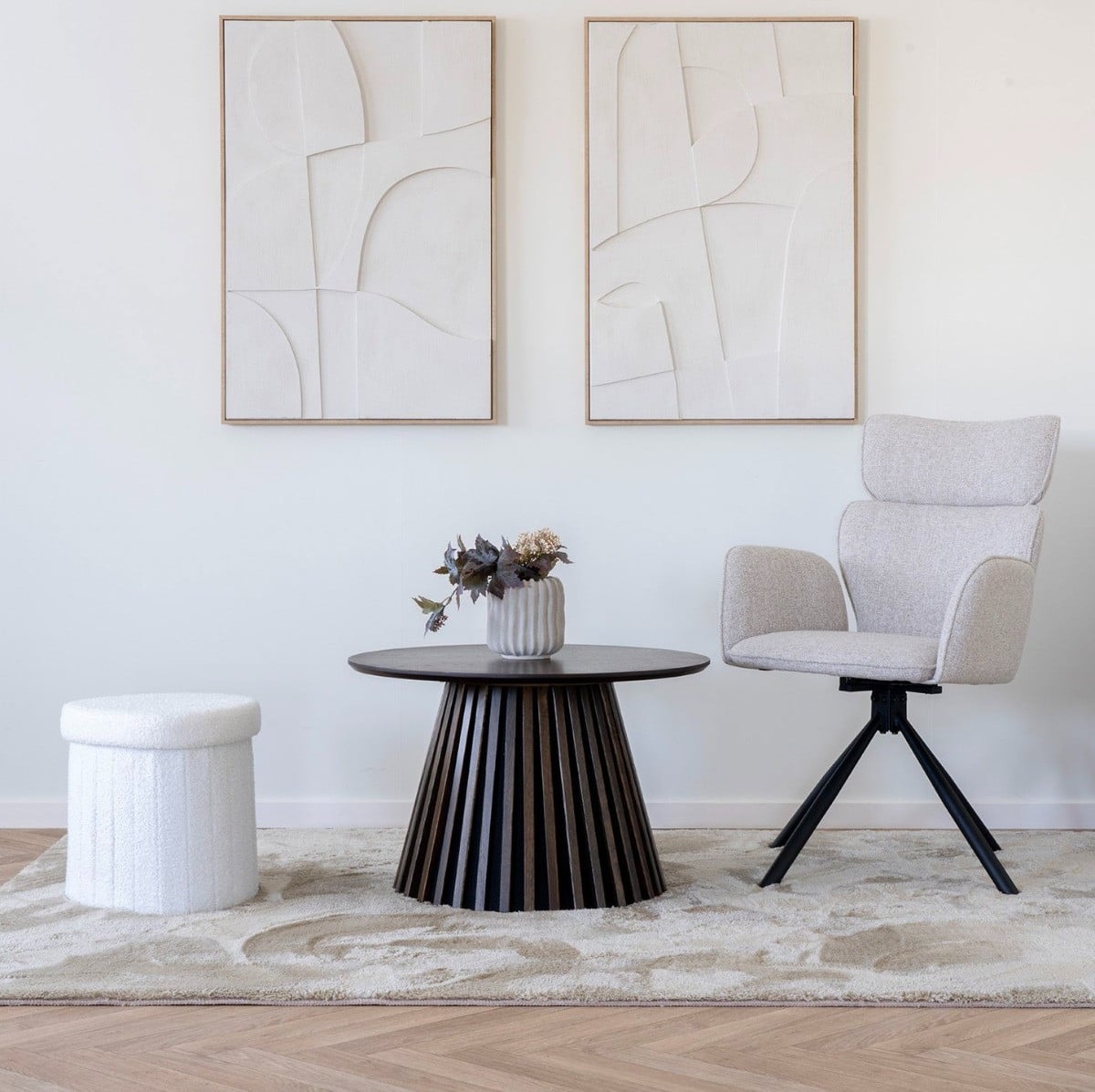 House Nordic Eetkamerstoel Cordoba Lichtgrijs - Set van 2