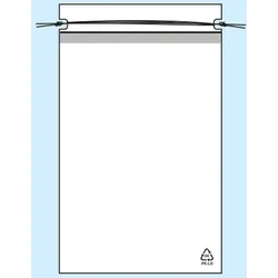 2000 Kordelzugbeutel, LDPE -Folie 50 μm 170 x 250 mm, transparent