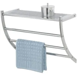 Wenko Wandregal mit Handtuchhalter »Pescara« silber, 56x46x21.5 cm