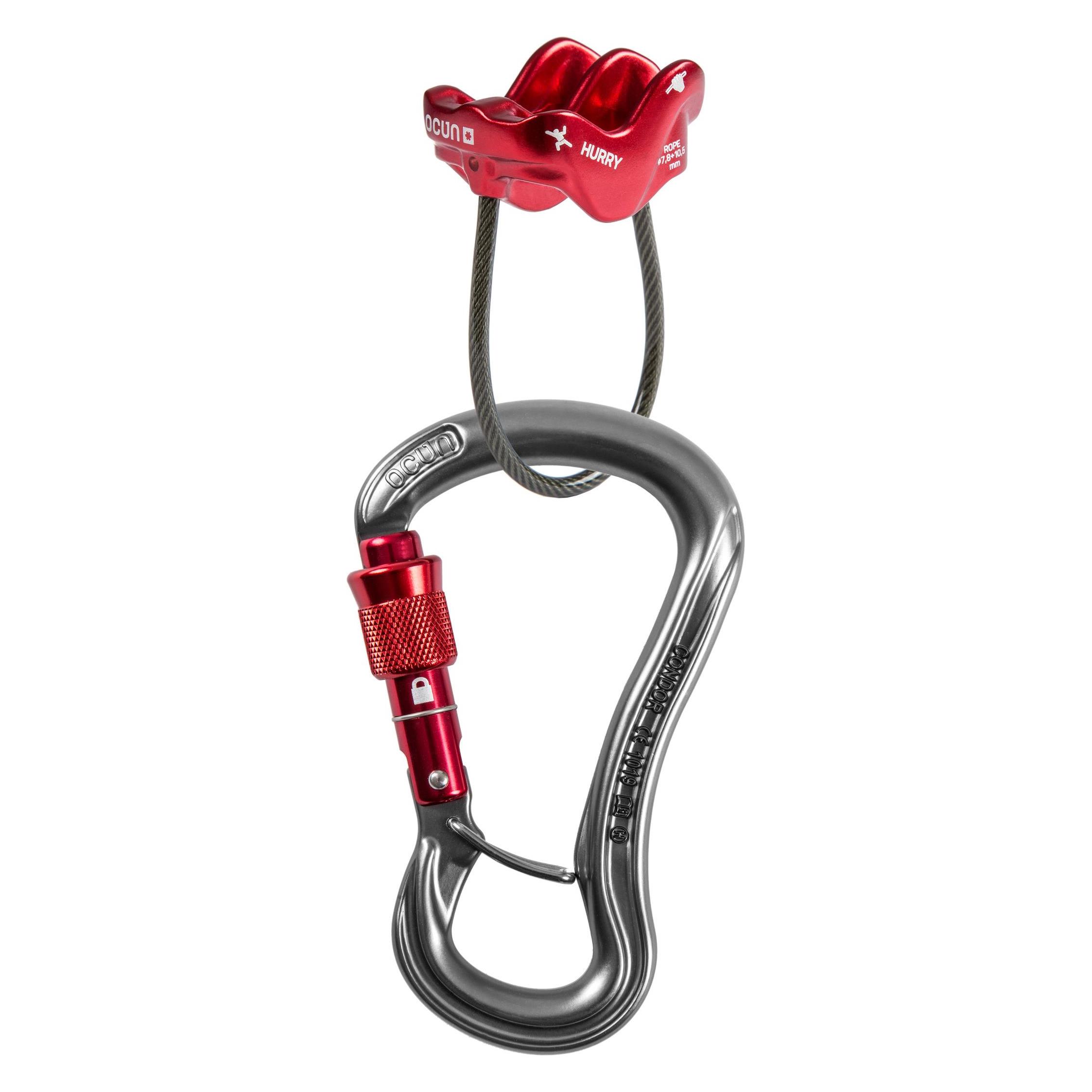 Ocun Condor Hurry Belay Set (03276-Antr/Red)