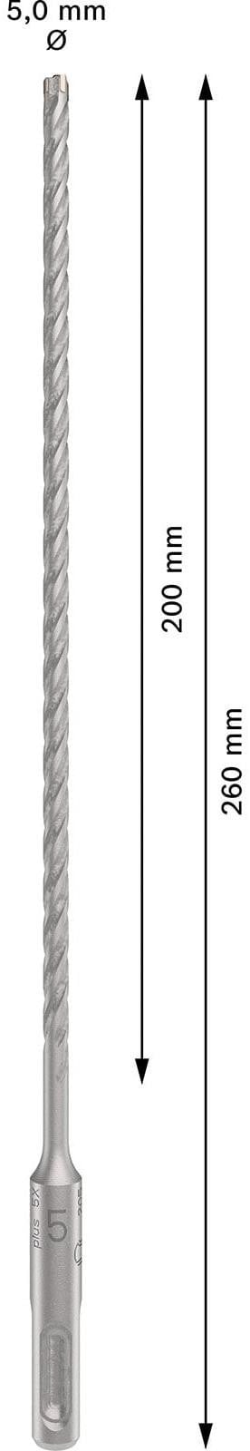Bosch PRO SDS-plus-5X klopboormachinebit, 5 x 200 x 260 mm