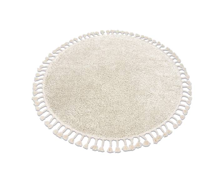 Rugsx - Tapis Berber 9000 Cercle Crème Franges Berbère Marocain Shaggy Beige Cercle 120 Cm