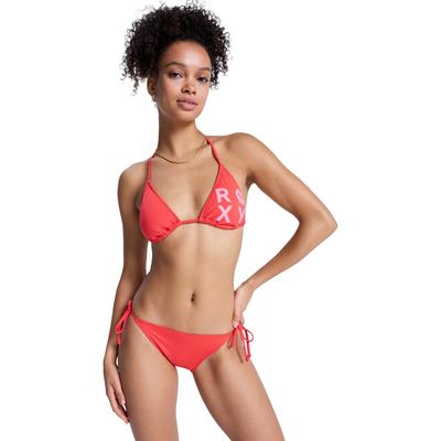 Triangel-Bikini ROXY "Solid Essentials TS Set", Damen, Gr. L, rot (hibiscus), Obermaterial: 85% Polyester, 15% Elasthan., Bikini-Sets Triangel-Bikini