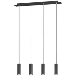 Trio Pendelleuchte Marley Alu, Eisen, Stahl & Metall Schwarz