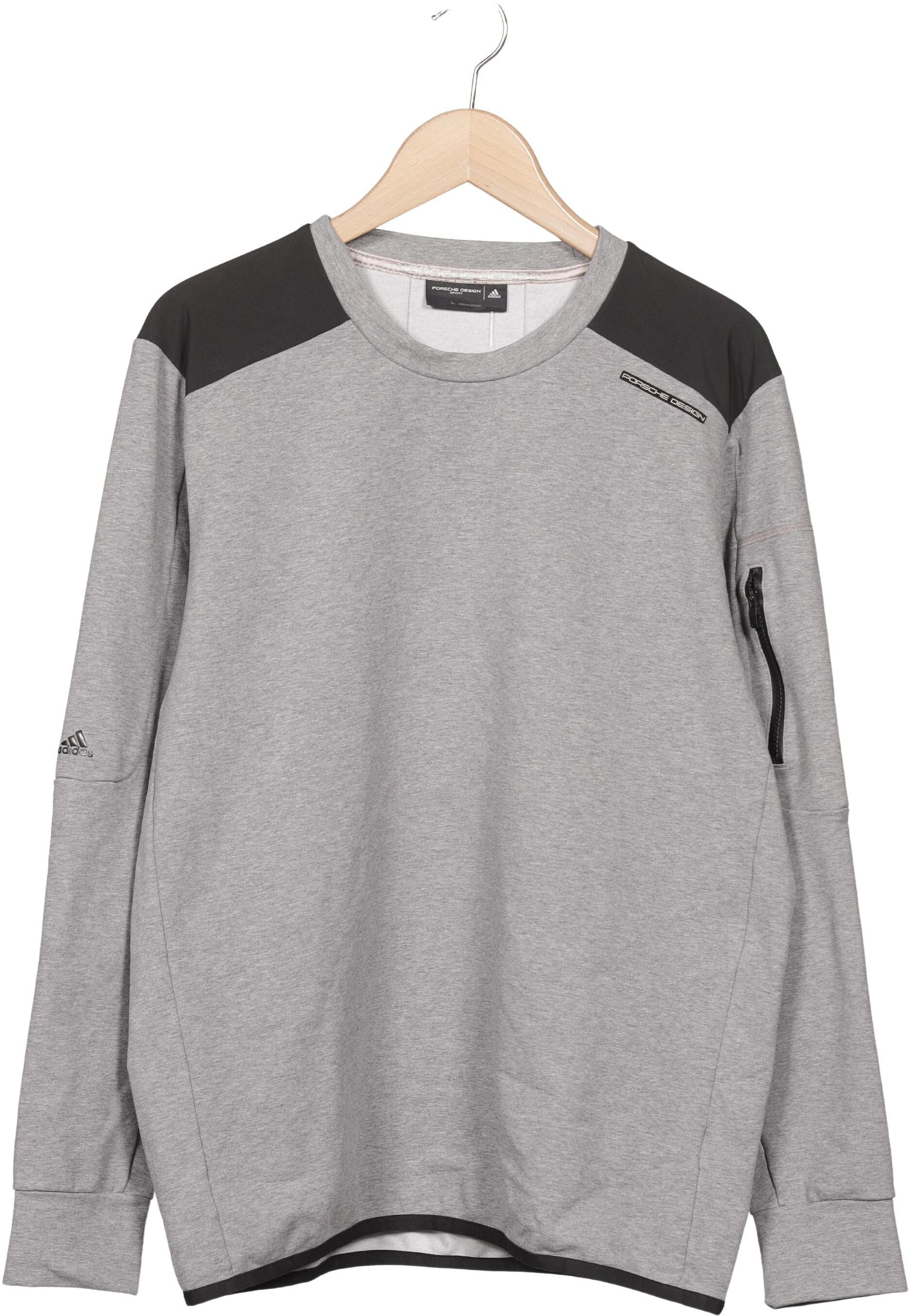 Adidas Porsche Design Herren Sweater, Grau, Gr. L, Baumwolle / Synthetik / Elasthan - Second Hand