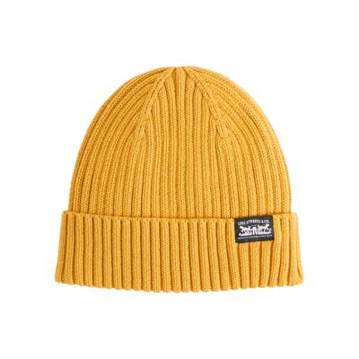 Strickmütze LEVI'S "SUNSET BEANIE", Herren, gelb (cool gelb), Baumwolle, Mützen Strickmütze