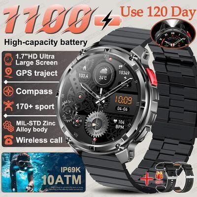 Inspire Essentials Military GPS Smartwatch With Compass And Long Battery Rugged Outdoor Watch 6