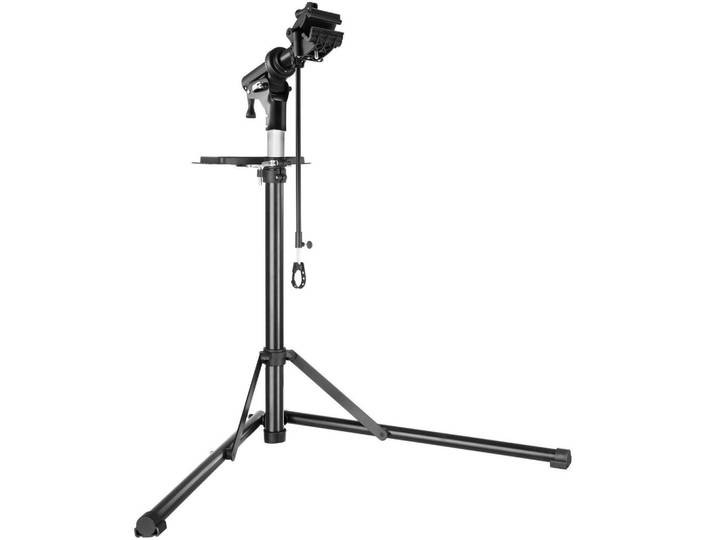 tectake Fahrradmontageständer Jan, inklusive Vorderrad-Stabilisator, grau/schwarz, Grau, Schwarz, 81x169x108 cm, Freizeit & Co, Heimwerken, Werkzeug, Werkzeugzubehör