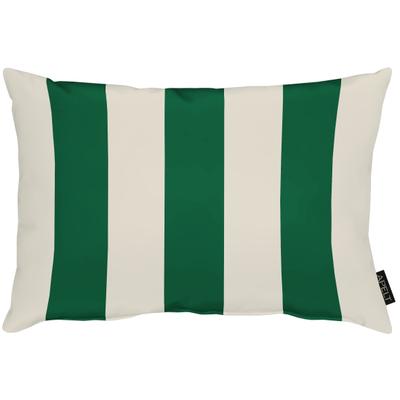 Dekokissen APELT "Stripe", grün (grün, natur, bedruckt gestreift), B:45cm H:10cm L:35cm, Polyester, Dekokissen_Sitzkissen_Kissenhüllen, inclusive Soft-Kissenfüllung 100% PES