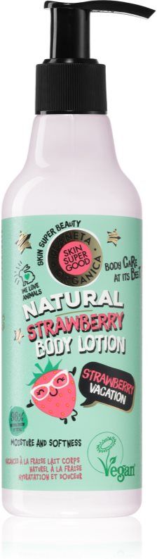 Organic Shop Skin Super Good Strawberry Vacation lait hydratant doux corps 250 ml