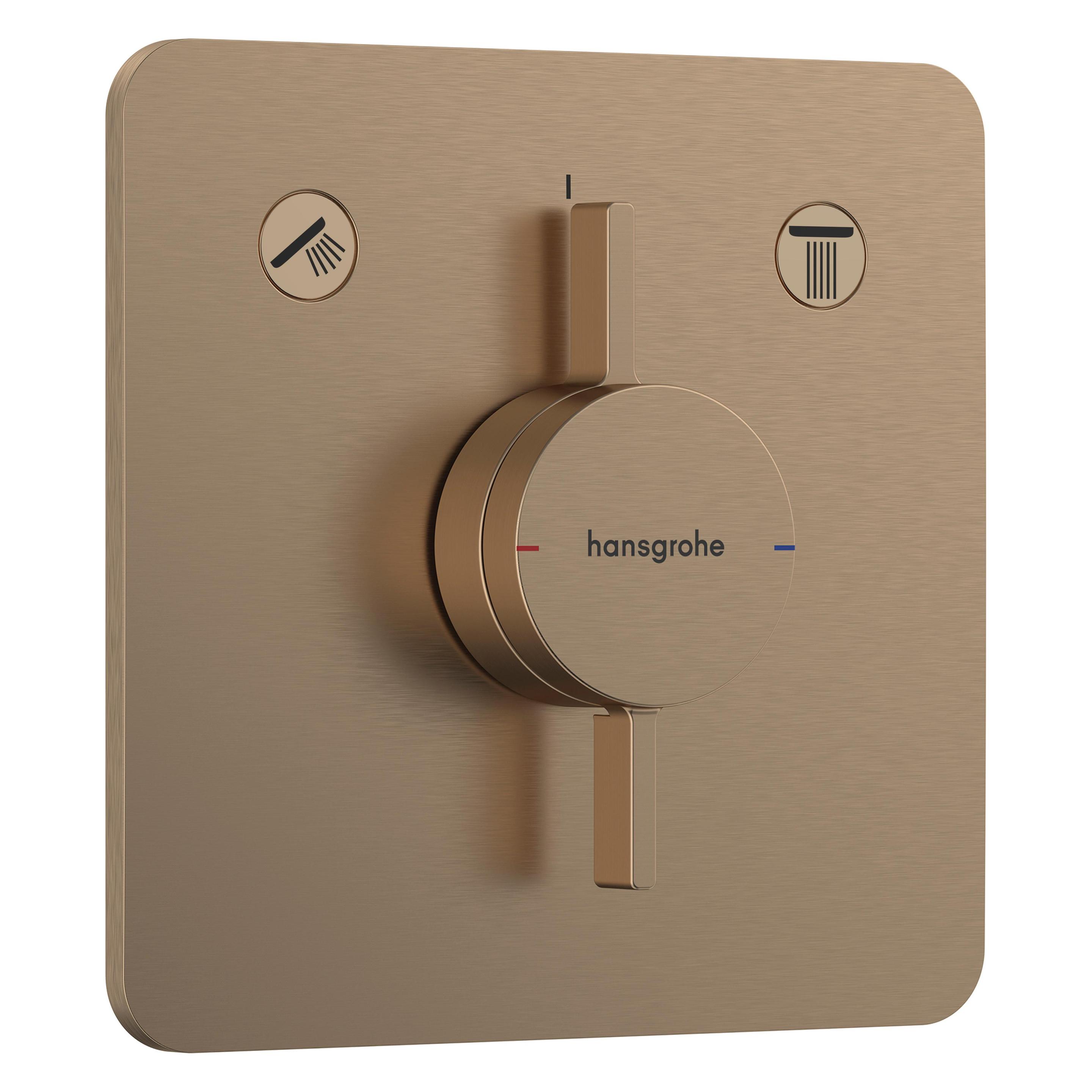 hansgrohe DuoTurn Q Mischer, Unterputz, 2 Verbraucher, 2 Funktionen, Soft Edge Rosette, 75414 (75414140)