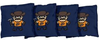 Skip's Garage Texas El Paso Miners UTEP Tokyodachi Blue Cornhole Bags
