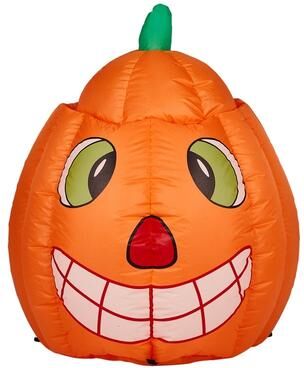 NO 2.8 FT Lighted Halloween Inflatables Animated Pumpkin Ghost Outdoor Decoration