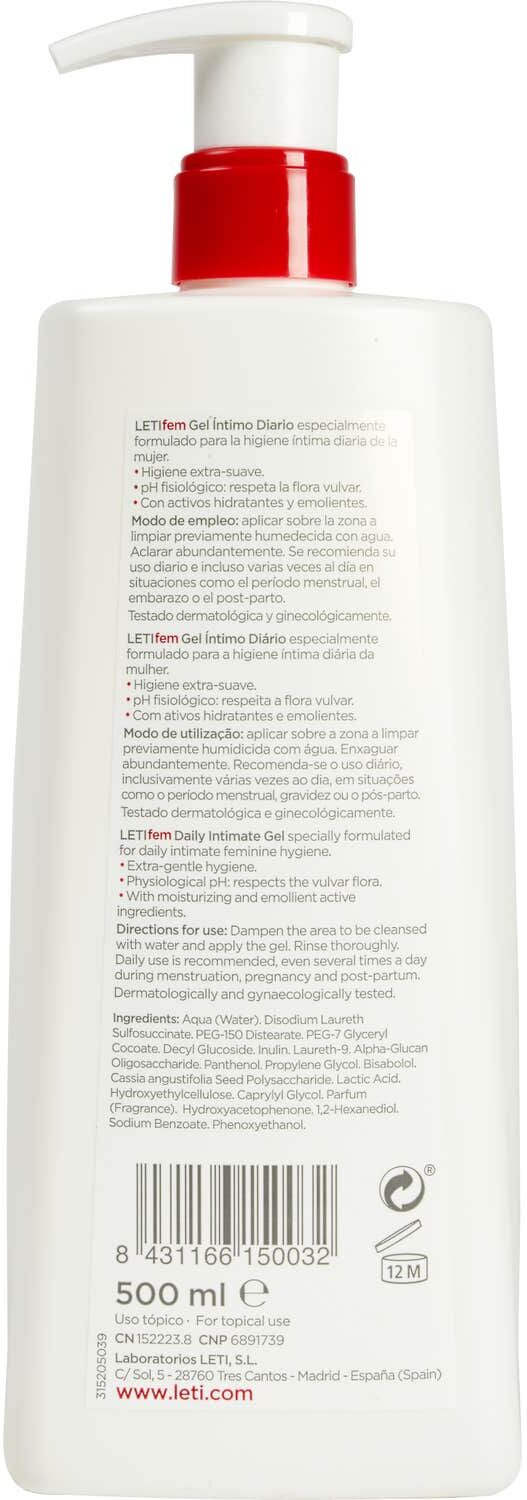 LETIFEM Gel Íntimo Diario 500 ml