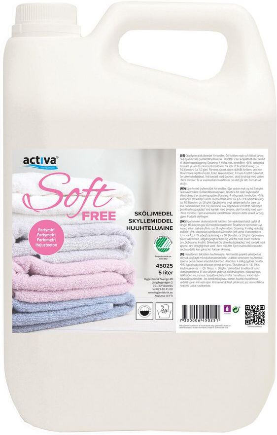 ACTIVA Sköljmedel Soft Free 5L